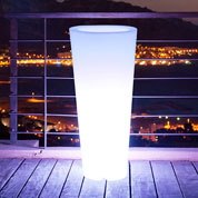 Vaso Redondo Luminoso Branco -  38 x A. 90 cm
